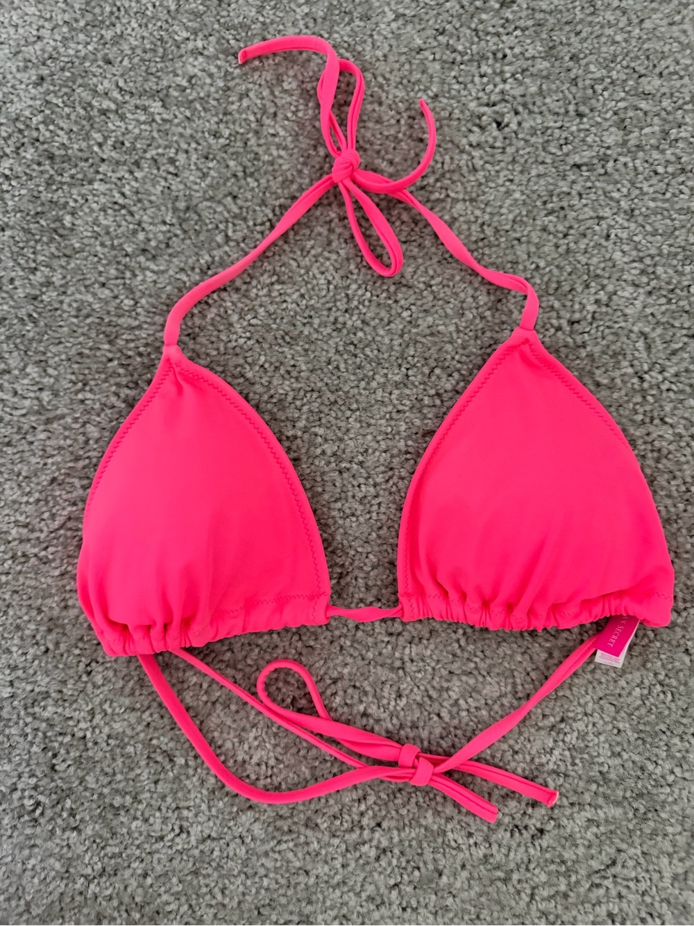 Victoria's Secret Neon Pink Triangle Bikini Top